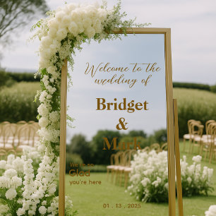 Welkom Wedding Mirror Decal Selfie Handgeschreven