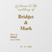 Welkom Wedding Mirror Decal Selfie Handgeschreven (Vel)