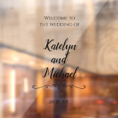 Welkom Wedding Mirror Receptie Paar Naam Raamsticker (Vel 2)