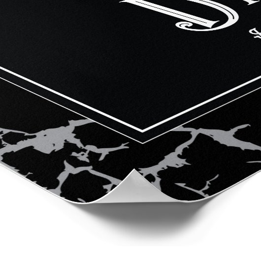 Welkom Wedding Poster Teken Skeleton Handen Hart (Hoek)