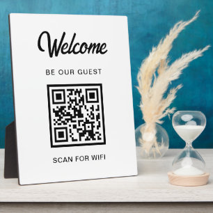 Welkom Wees onze gast scan voor QR-code WiFi Fotoplaat