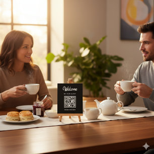 Welkom Wees onze gast scan voor QR-code WiFi Fotoplaat