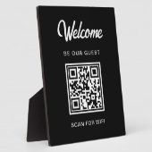 Welkom Wees onze gast scan voor QR-code WiFi Fotoplaat (Zijkant)