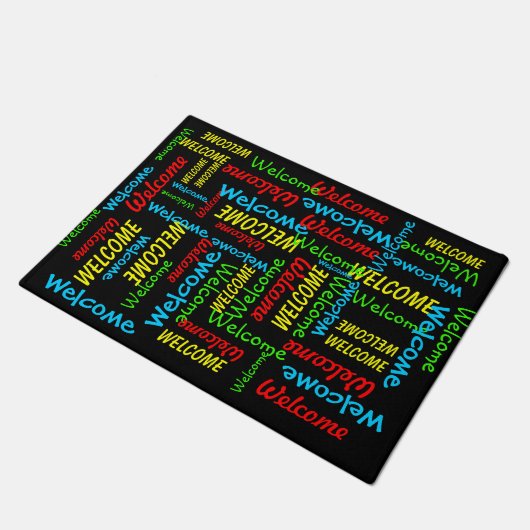 Welkom Welkom Primaire Kleuren Deurmat (Schuin)
