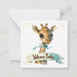 Welkom Wenskaart voor Nieuwe Baby Notitiekaartje