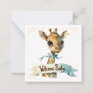 Welkom Wenskaart voor Nieuwe Baby Notitiekaartje