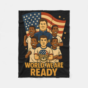 Welkom Wereld We Zijn Klaar Voor Voetbal 2026 Fleece Deken