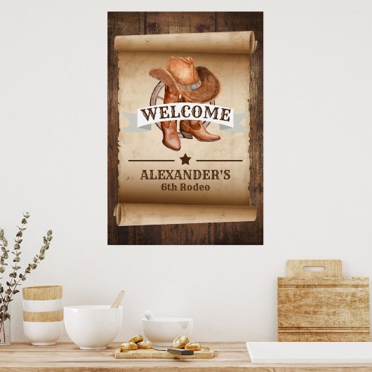 Welkom Western Poster Landstartboeken (Keuken)