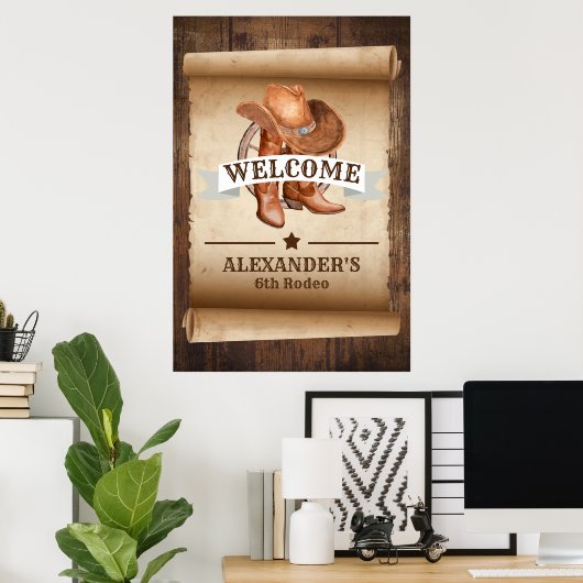 Welkom Western Poster Landstartboeken (Thuiskantoor)