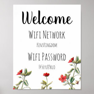 Welkom Wifi wachtwoord poster