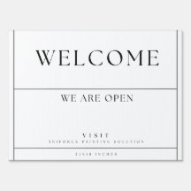 Welkom wij zijn open werfteken