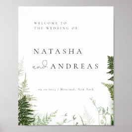 Welkom Wild Forest Foliage Wedding Welcome Poster