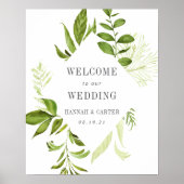 Welkom Wild Meadow Wedding Poster (Voorkant)
