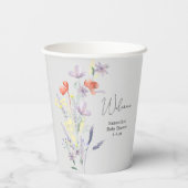 Welkom Wildbloemen Papieren Bekers (Achterkant)