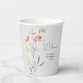 Welkom Wildbloemen Papieren Bekers (Voorkant)