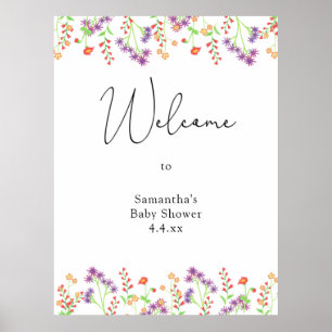 Welkom Wildbloemen Poster