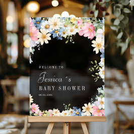Welkom! Wilde Bloem, Baby Shower Acryl Bord