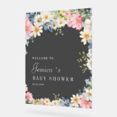 Welkom! Wildflower, Baby shower Acryl Bord (Hoek)