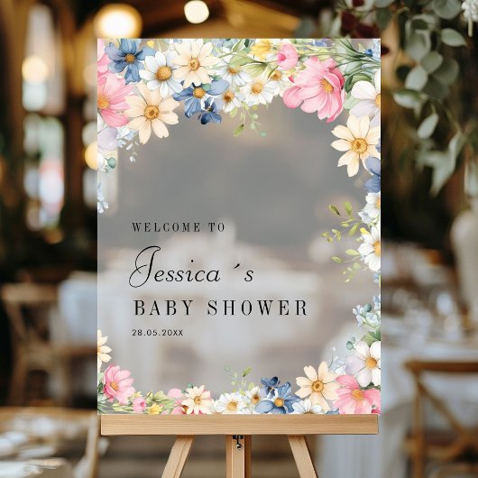 Welkom! Wildflower, Baby shower Acryl Bord