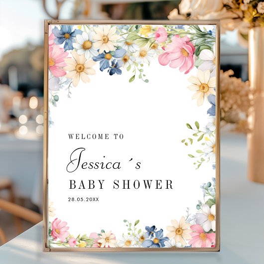 Welkom! Wildflower, Baby shower Poster
