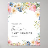Welkom! Wildflower, Baby shower Poster (Voorkant)