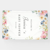 Welkom! Wildflower, Baby shower Spandoek (Horizontaal)