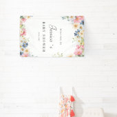 Welkom! Wildflower, Baby shower Spandoek (Insitu)