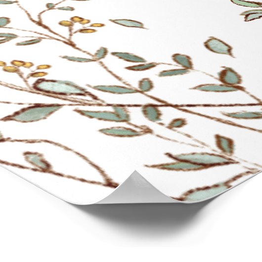 Welkom Wildflower Tea Party Shower Poster (Hoek)