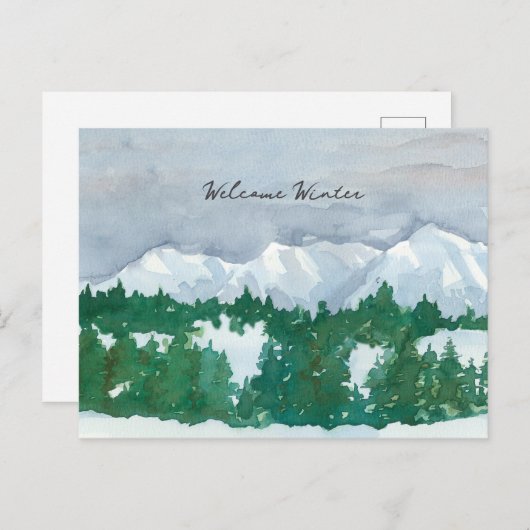 Welkom winter feestdagenkaart (Voorkant / Achterkant)
