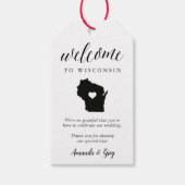 Welkom Wisconsin Wedding Cadeaulabel (Voorkant)