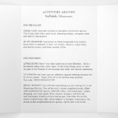 Welkom Wisconsin Wedding Letter & Itinerary Drieluik Programma (Binnenkant midden)