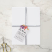 Welkom Wispy Floral Weddenschap Cadeaulabel (Met Touw)