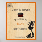 Welkom Witch Brewing Halloween Baby shower Poster (Voorkant)