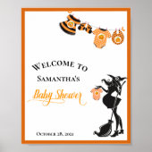 Welkom Witch Halloween Baby shower Poster (Voorkant)