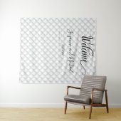 Welkom Witte Gequilte Parel Stof Uitzicht Trouwfee Wandkleed (In Situ (horizontaal))