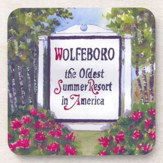 Welkom Wolfeboro NH-bord Onderzetter (Voorkant)