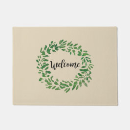 Welkom Wreath Painting Farmhouse Deurmat