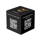 Welkom zakelijke logo QR code info tabel Kubus (Achter hoekig)