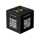 Welkom zakelijke logo QR code info tabel Kubus (Voorkant hoekig)