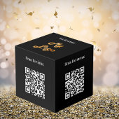 Welkom zakelijke logo QR code info tabel Kubus