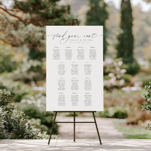 Welkom zitplaatsenoverzicht 13 Tafels Modern Schri Poster