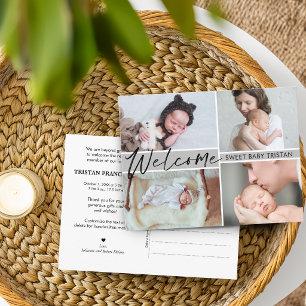 Welkom Zoete Baby Geboorteaankondiging Briefkaart