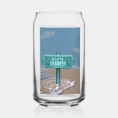 Welkom Zomer Vector Tekening Blikvorm Glas (Voorkant)