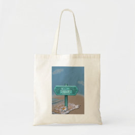 Welkom Zomer Vector Tekening Tote Bag