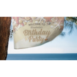 Welkom zomerbakkervis Birthday party decor Spandoek