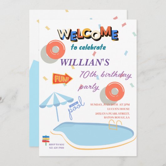 Welkom zomerdag kaart (Voorkant / Achterkant)