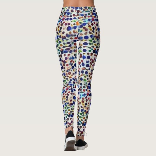 Welkom zomerkleurrijke levendige doodle art patroo leggings (Achterkant)