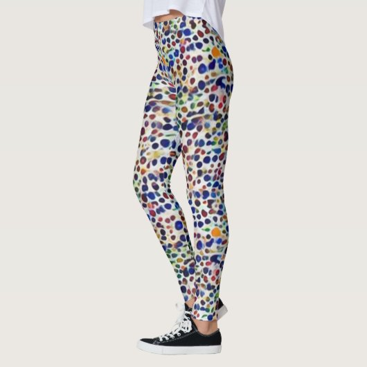 Welkom zomerkleurrijke levendige doodle art patroo leggings (Links)