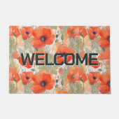 Welkom zomeroppies deurmat (Voorkant)