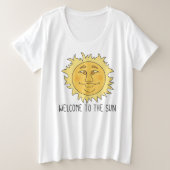 Welkom Zon Dames Basic T-Shirt Plus Size (Design voorkant)